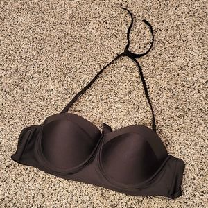 Large black bikini top